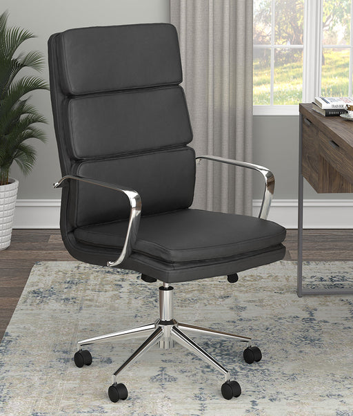Coaster Ximena High Back Upholstered Office Chair Black Default Title