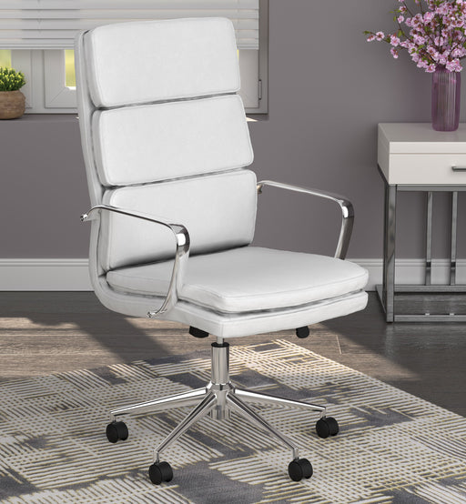 Coaster Ximena High Back Upholstered Office Chair White Default Title