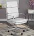 Coaster Ximena High Back Upholstered Office Chair White Default Title