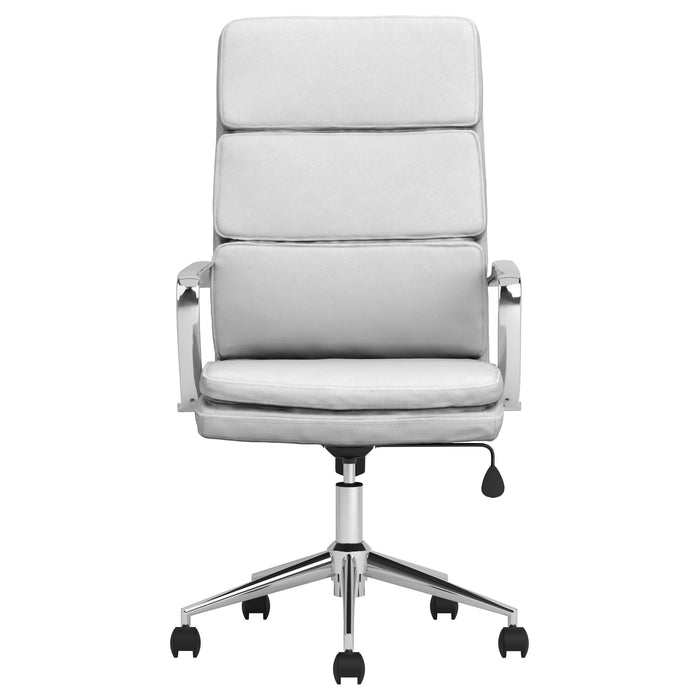 Coaster Ximena High Back Upholstered Office Chair White Default Title