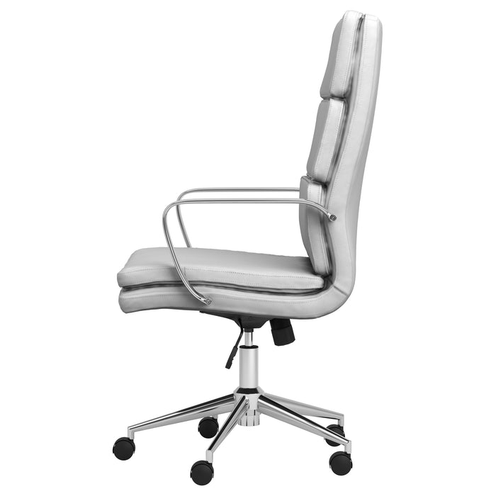 Coaster Ximena High Back Upholstered Office Chair White Default Title