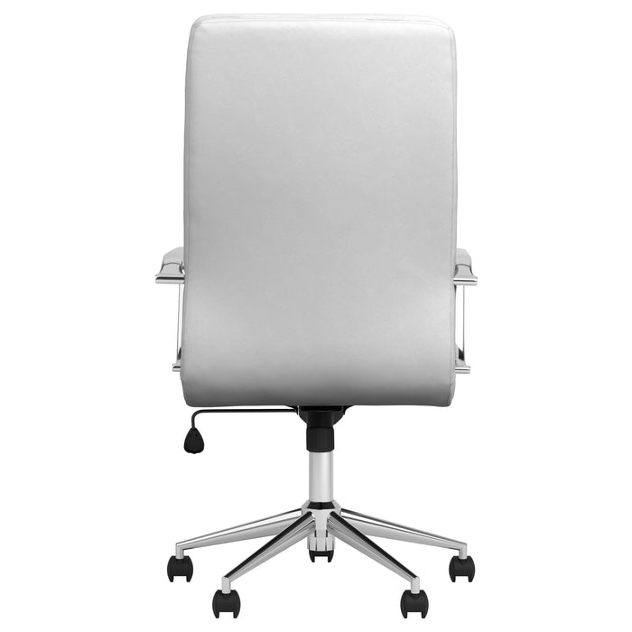 Coaster Ximena High Back Upholstered Office Chair White Default Title