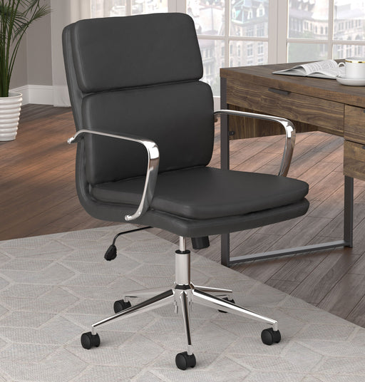 Coaster Ximena Standard Back Upholstered Office Chair Black Default Title