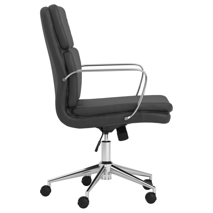 Coaster Ximena Standard Back Upholstered Office Chair Black Default Title