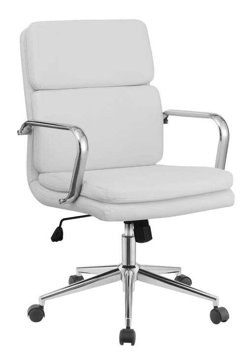 Coaster Ximena Standard Back Upholstered Office Chair White Default Title