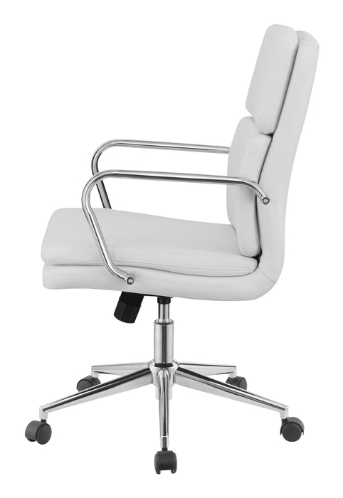 Coaster Ximena Standard Back Upholstered Office Chair White Default Title