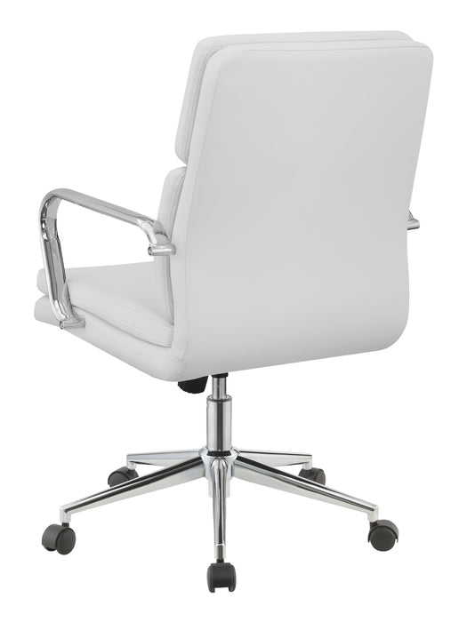 Coaster Ximena Standard Back Upholstered Office Chair White Default Title