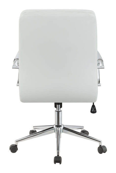 Coaster Ximena Standard Back Upholstered Office Chair White Default Title