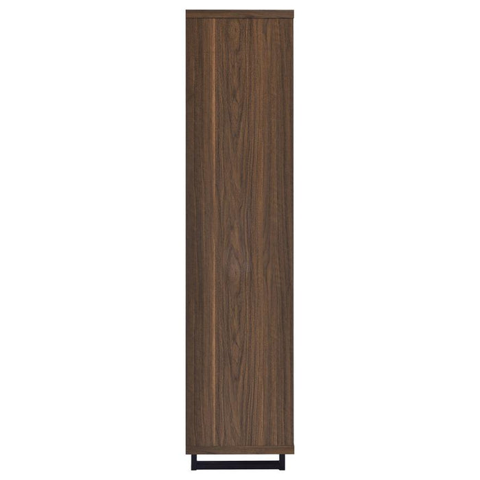 Maddox 71-inch 3-shelf Cabinet Bookcase Walnut