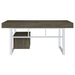 Coaster Whitman 4-drawer Writing Desk Weathered Grey Default Title