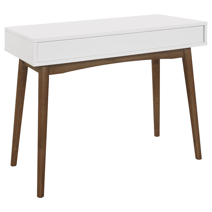 Coaster Bradenton 1-drawer Writing Desk White and Walnut Default Title