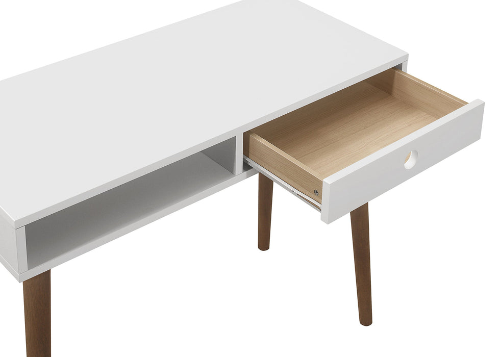 Coaster Bradenton 1-drawer Writing Desk White and Walnut Default Title