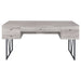 Coaster Analiese 4-drawer Writing Desk Grey Driftwood Default Title