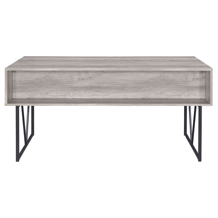 Coaster Analiese 4-drawer Writing Desk Grey Driftwood Default Title