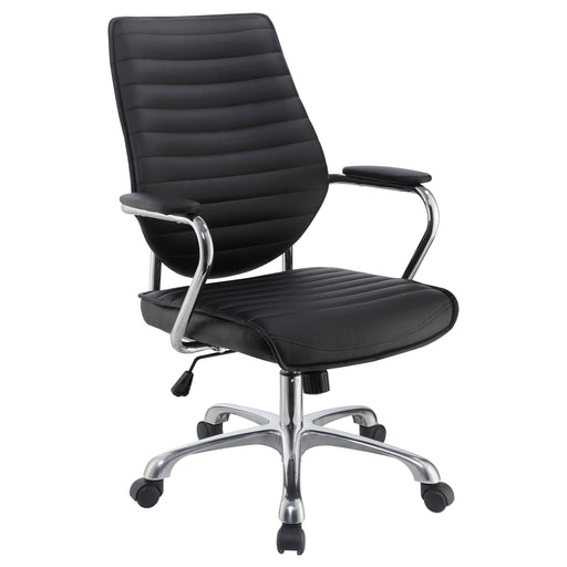 Coaster Chase High Back Office Chair Black and Chrome Default Title