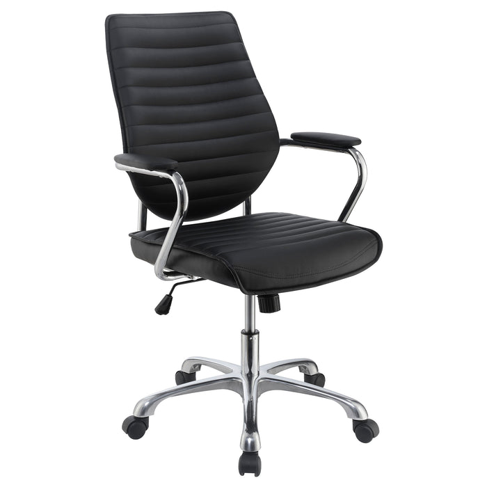 Coaster Chase High Back Office Chair Black and Chrome Default Title