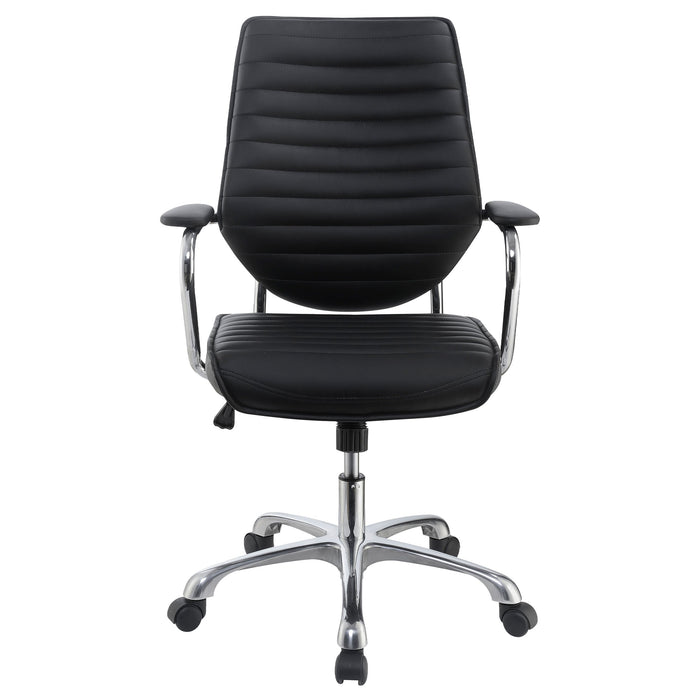 Coaster Chase High Back Office Chair Black and Chrome Default Title