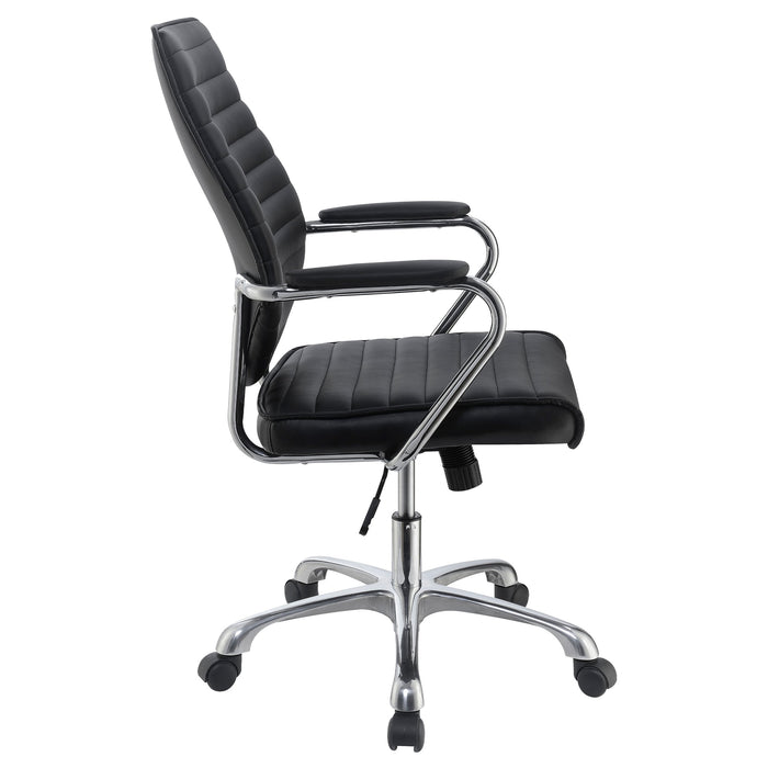 Coaster Chase High Back Office Chair Black and Chrome Default Title