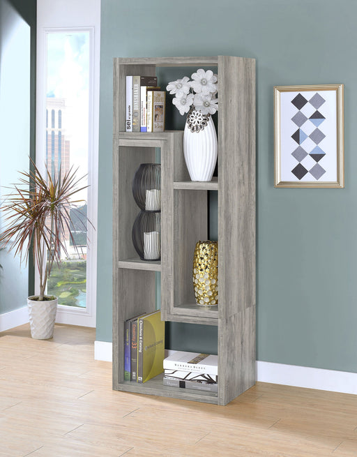 Coaster Velma Convertable Bookcase and TV Console Grey Driftwood Default Title