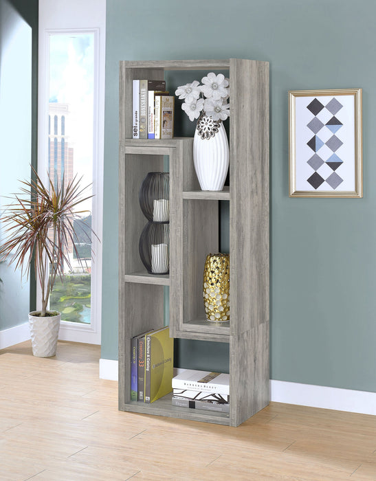 Coaster Velma Convertable Bookcase and TV Console Grey Driftwood Default Title