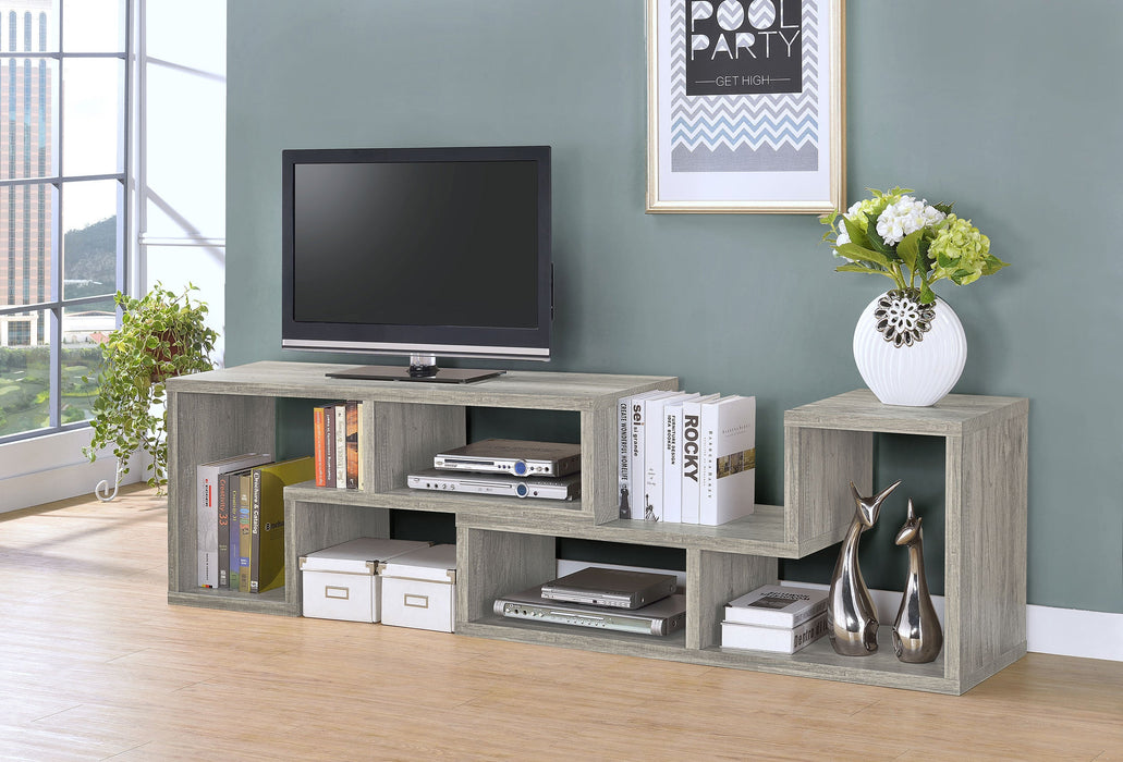 Coaster Velma Convertable Bookcase and TV Console Grey Driftwood Default Title