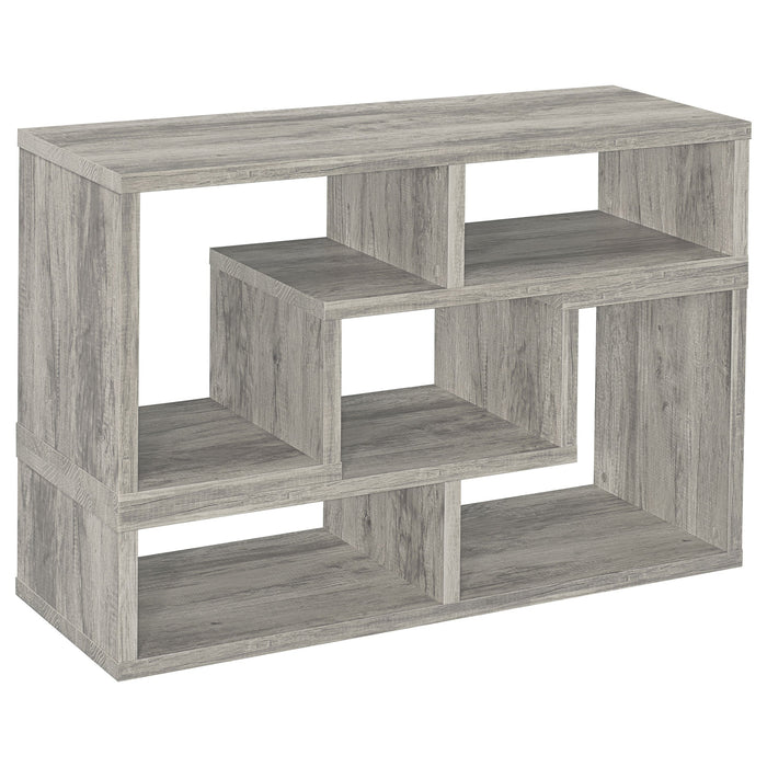 Coaster Velma Convertable Bookcase and TV Console Grey Driftwood Default Title