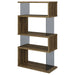 Coaster Emelle 4-shelf Bookcase with Glass Panels Default Title