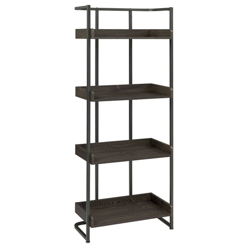 Coaster Ember 4-shelf Bookcase Dark Oak and Sandy Black Default Title