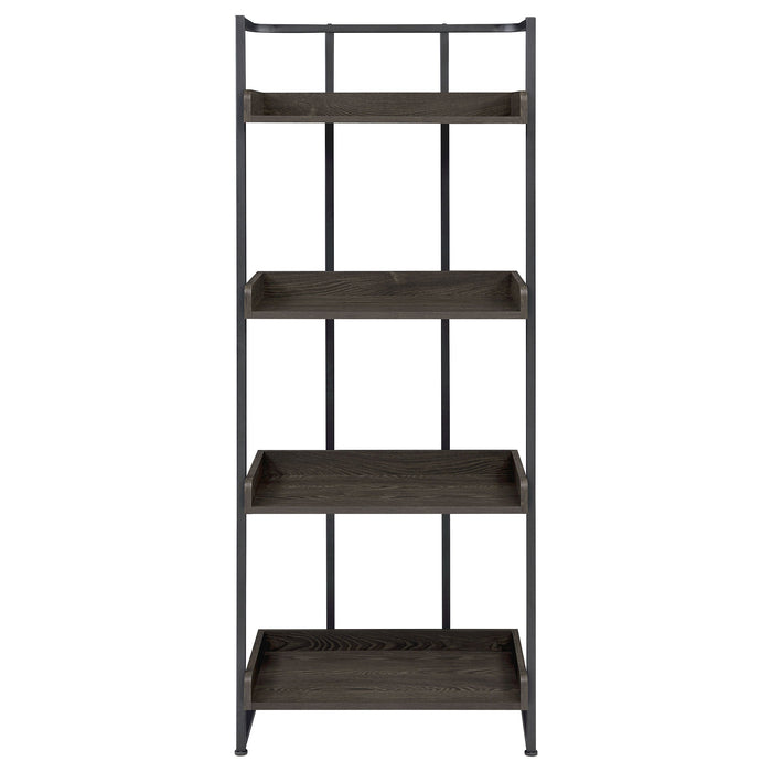 Coaster Ember 4-shelf Bookcase Dark Oak and Sandy Black Default Title