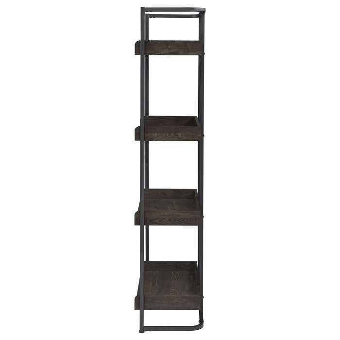 Coaster Ember 4-shelf Bookcase Dark Oak and Sandy Black Default Title