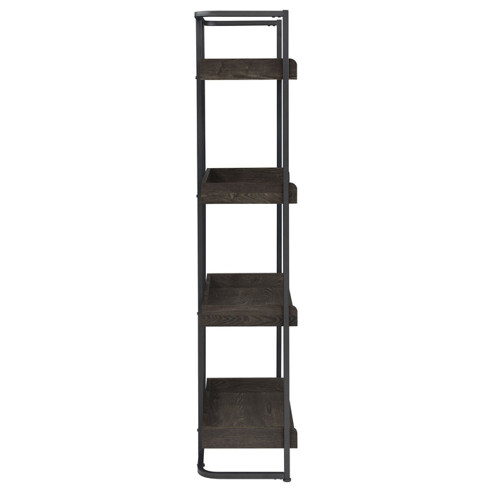 Coaster Ember 4-shelf Bookcase Dark Oak and Sandy Black Default Title