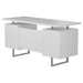 Coaster Lawtey Floating Top Office Desk White Gloss Default Title