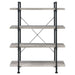 Coaster Delray 4-tier Open Shelving Bookcase Grey Driftwood and Black Default Title