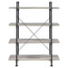 Coaster Delray 4-tier Open Shelving Bookcase Grey Driftwood and Black Default Title