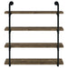 Coaster Elmcrest 40-inch Wall Shelf Black and Rustic Oak