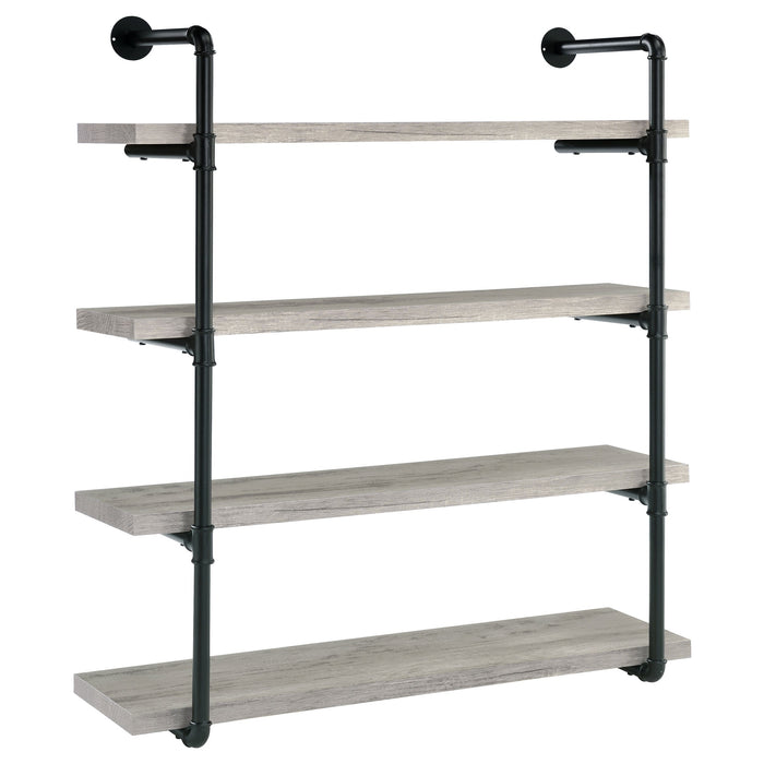 Coaster Elmcrest 40-inch Wall Shelf Black and Grey Driftwood