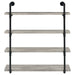 Coaster Elmcrest 40-inch Wall Shelf Black and Grey Driftwood