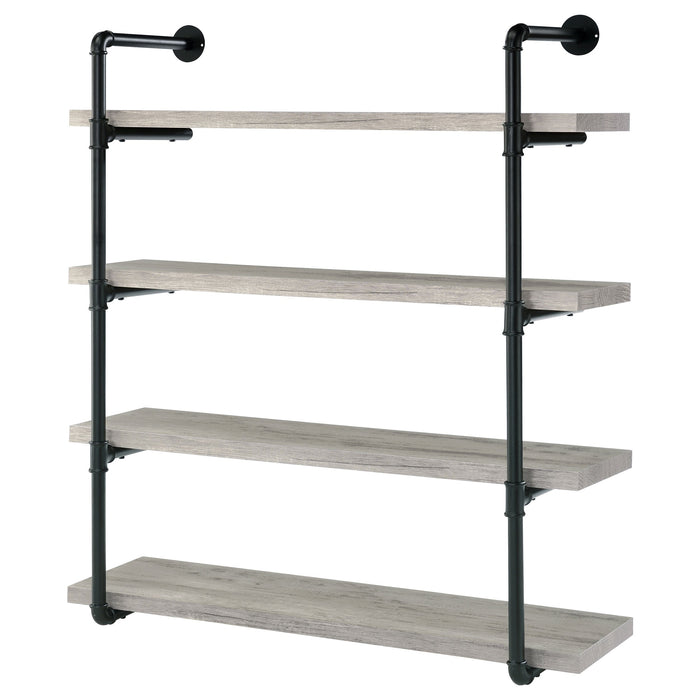 Coaster Elmcrest 40-inch Wall Shelf Black and Grey Driftwood