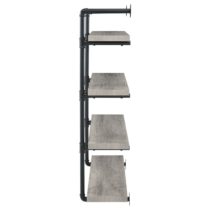 Coaster Elmcrest 40-inch Wall Shelf Black and Grey Driftwood