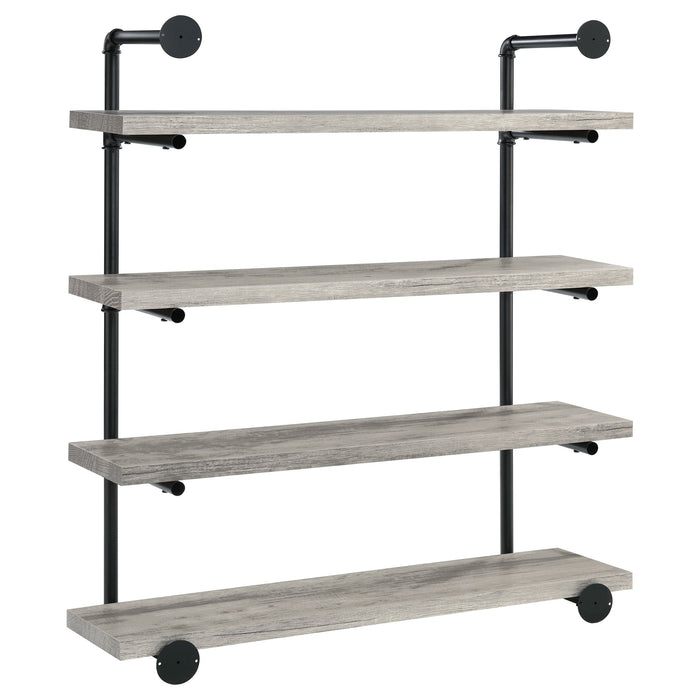 Coaster Elmcrest 40-inch Wall Shelf Black and Grey Driftwood