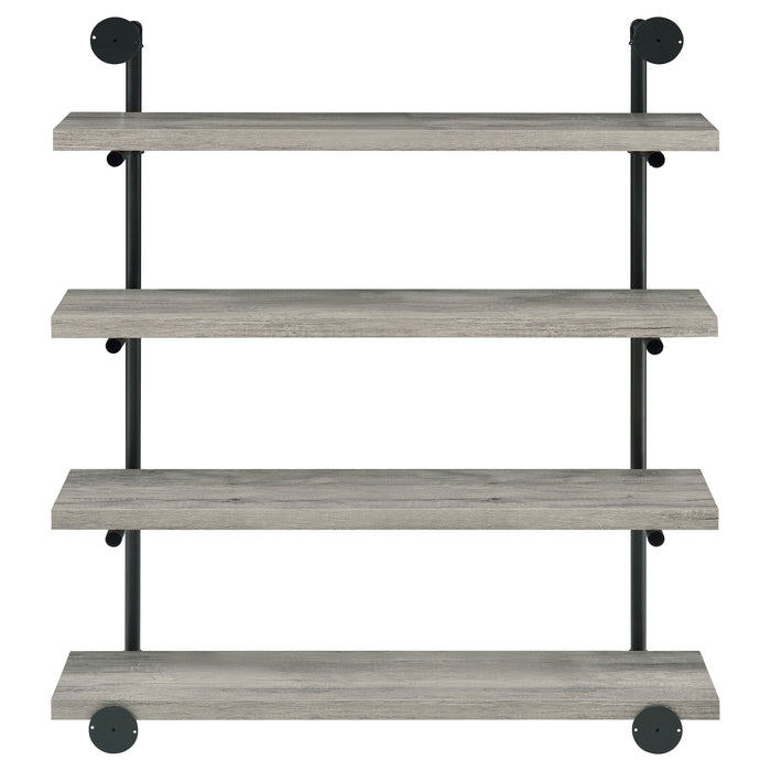 Coaster Elmcrest 40-inch Wall Shelf Black and Grey Driftwood