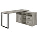 Coaster Hertford L-shape Office Desk with Storage Grey Driftwood Default Title