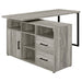 Coaster Hertford L-shape Office Desk with Storage Grey Driftwood Default Title