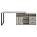 Coaster Hertford L-shape Office Desk with Storage Grey Driftwood Default Title