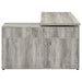 Coaster Hertford L-shape Office Desk with Storage Grey Driftwood Default Title