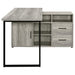 Coaster Hertford L-shape Office Desk with Storage Grey Driftwood Default Title