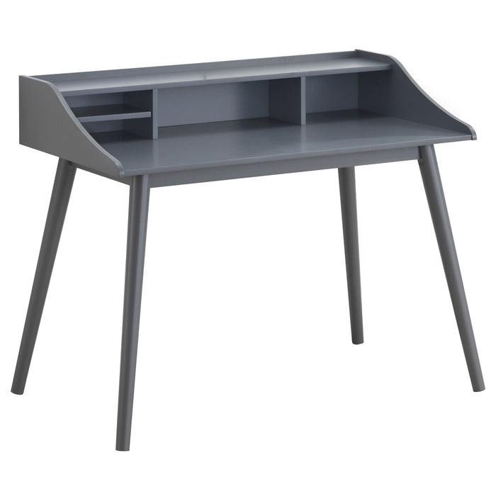 Coaster Percy 4-compartment Writing Desk Grey Default Title