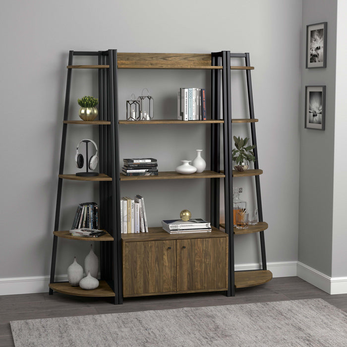 Coaster Jacksonville 5-tier Corner Bookcase Aged Walnut Default Title