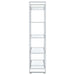 Coaster Hartford Glass Shelf Bookcase Chrome Default Title