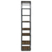 Coaster Leland 6-shelf Bookcase Rustic Brown and Dark Grey Default Title